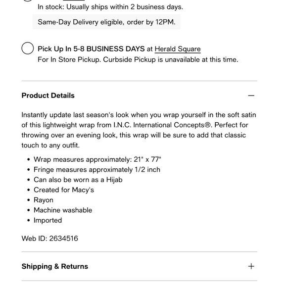 Wrap and Scarf in One, I.N.C. White - Picture 4 of 4